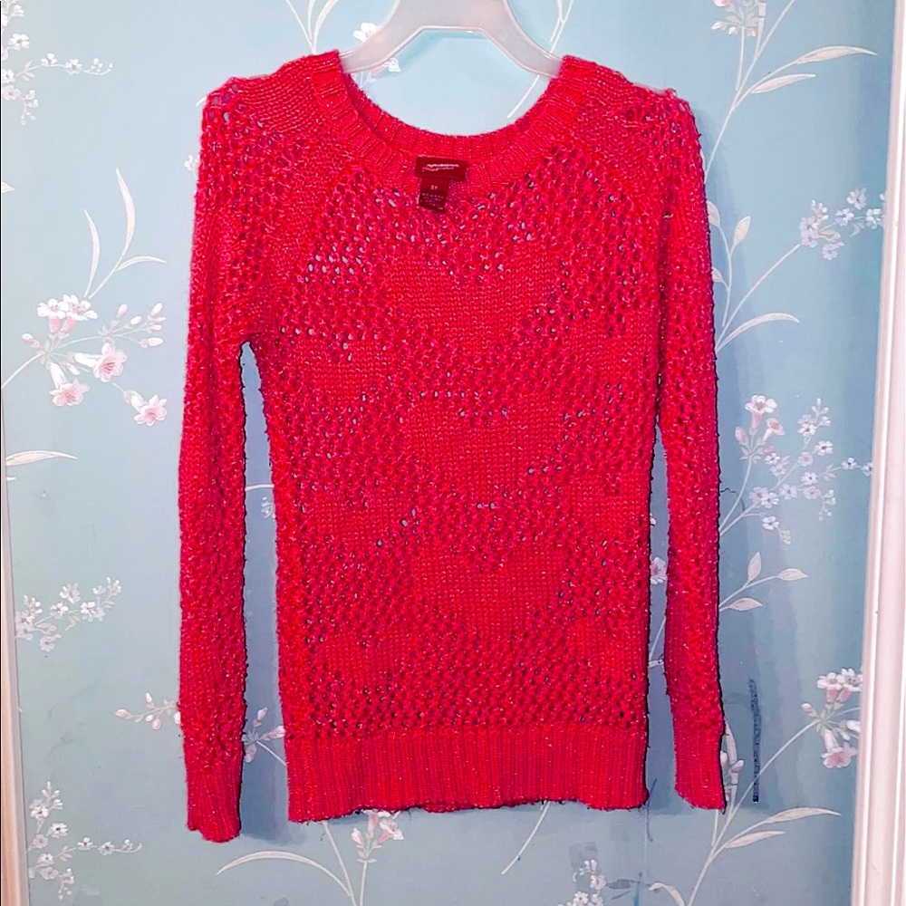 Shimmery Pink Heart Sweater! Size 5y! Never worn!!
